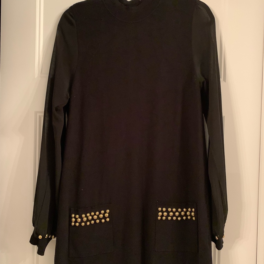Inc Tunic sweater with gold studs